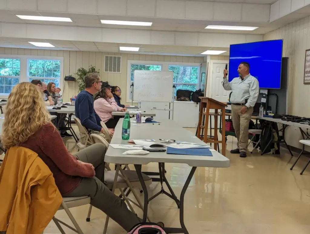 Concealed carry class in the clubhouse classroom